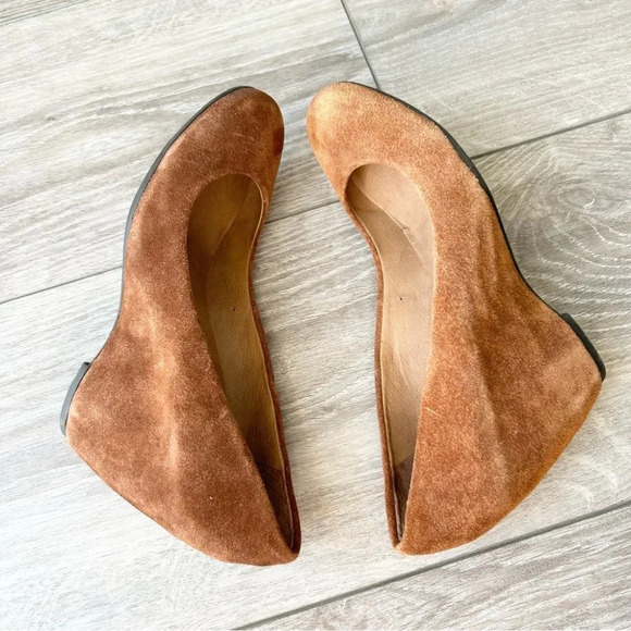 Franco  Sarto Brown Suede Leather Wedges - Picture 6 of 13